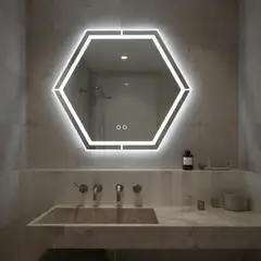 GENERICO - ESPEJO LED HEXAGONAL 70x70cm H-3054