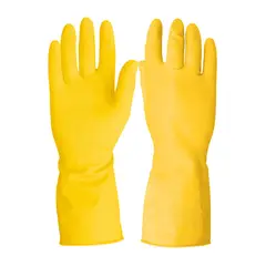 PRETUL - Guante de látex para limpieza uso doméstico amarillo talla mediana