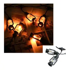 GENERICO - Luces Guirnaldas 5m+10bombilla Vintage led Cálido Tfarol Jardín decoración TERRAZA