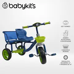 BABY KITS - Triciclo Neo Doble Azul-Verde