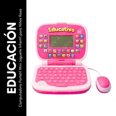 GENERICO - Mini Laptop Educativa Interactiva para Niñas Rosa