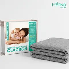 HYPNO HOME - Protector De Colchón Impermeable Hypno Amoldable De Bambú - gris