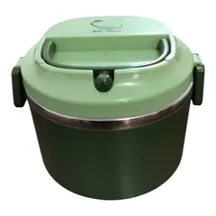 WELL BEING - Lonchera Térmica Verde 1000ML de Acero Inoxidable Mantiene el Calor 3H