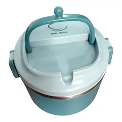 WELL BEING - Lonchera Térmica Azul 1000ML de Acero Inoxidable Mantiene el Calor 3H