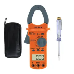 TRUPER - Multímetro Digital Pinza Amperimetra con Gancho con Probador Piloto