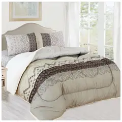 CASATEX - EDREDÓN TELA CON SHERPA 100% ALGODÓN EN KING