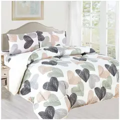 CASATEX - EDREDÓN TELA CON SHERPA 100% ALGODÓN EN KING