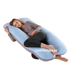 GENERICO - Almohada Materna Multifuncional Celeste y Plata