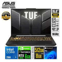 ASUS - Laptop ASUS TUF GAMING F16 FX607VJ-RL016 I5-210H RAM 8GB SSD 512GB 16" WUXGA RTX 3050 6GB