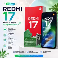 XIAOMI - XIAOMI REDMI 17  4+4GB  256GB LIBRE NUEVO - COLOR NEGRO.