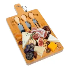 GENERICO - Tabla de Queso o Piqueos con 3 Cuchillos