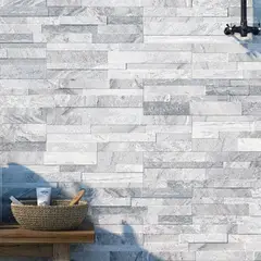MULTITOP - BALDOSAS DE PIEDRA 3D AUTOADHESIVAS 59X15 CM FROST WHITE