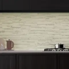 MULTITOP - BALDOSAS DE PIEDRA 3D AUTOADHESIVAS 59X15 CM PEARL WHITE