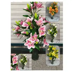 GENERICO - PLANTA  CON FLOR ARTIFICIAL DECORATIVA