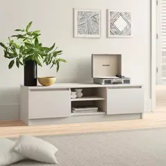 MUEBLES CRISOSTOMO - Centro de Entretenimiento Moderno Blanco 120cm