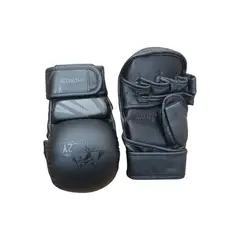 GENERICO - Guante Vale Todo Mma Lucha Kickboxing Grueso Negro Talla M