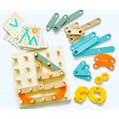 GENERICO - JUEGO DIDÁCTICO MADERA ENCAJA Y CREA FIGURAS
