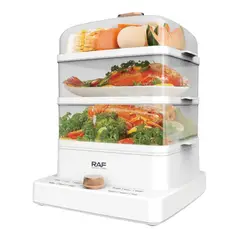 RAFF - Vaporera Electrica Raf 1200w Coccion Al Vapor De 3 Niveles