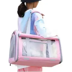 GENERICO - Transportador para gato caja 45x30x30 - rosado