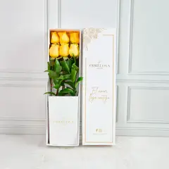 GENERICO - Caja de 6 Rosas Amarillas - Florelima Atelier