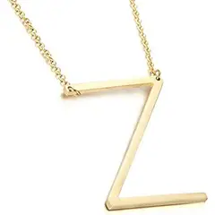 GENERICO - Collar con inicial en acero inoxidable Z