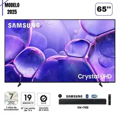 SAMSUNG - TELEVISOR 65'' UN65U8000F CRYSTAL UHD SMART TV 2025 + SOUNDABR HW-C400