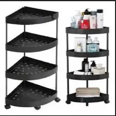 GENERICO - Estante Organizador De 4 Niveles Para Cocina/baño, Negro