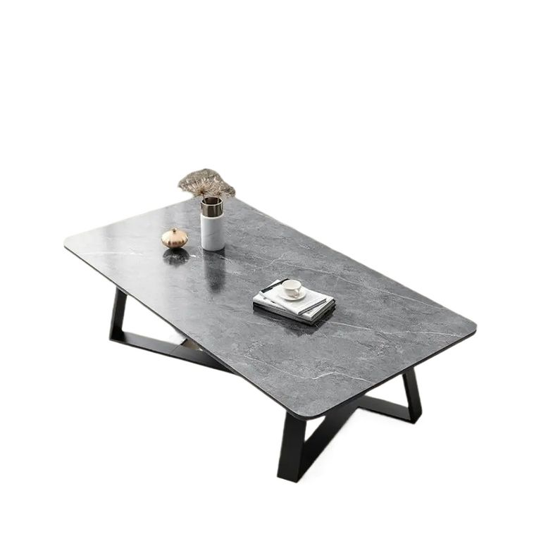 Mesa de centro de madera con imitación de mármol