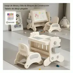 GENERICO - Mesa y Silla de Juegos Multifuncional Premium para Niños Estudiantes