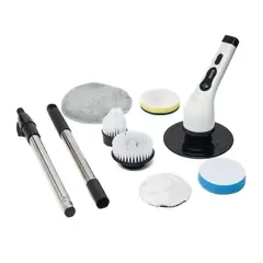 GENERICO - Cepillo Limpieza Eléctrico Inalámbrico Giratorio 7 en 1