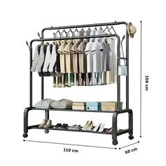 RYBIU IMPORT - Pack4 Soporte Apilable con Ruedas Negro Y+Papel de Regalo