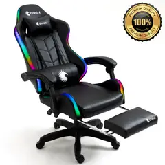 DREIZT - Silla Gamer Ergonómica Shine Rgb Series Negro Posapies