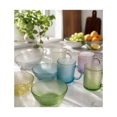 GENERICO - Juego de 8 Piezas Dulceras y Tazas de Vidrio