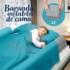 TECNOBABY CON MATEO - Baranda inflable para cama paseo y viajes Pack de 2