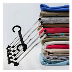 GENERICO - Pack4 Colgador Ideal para Pantalones en Negro