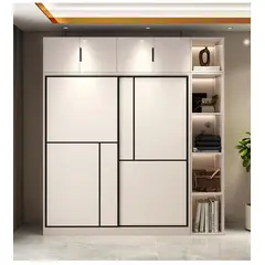 MUEBLES CRISOSTOMO - Ropero de Melamina con Luces LED Blanco 180cm