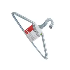 GENERICO - Pack2 Colgador de Plastico para Ropa 10 Piezas en Plomo