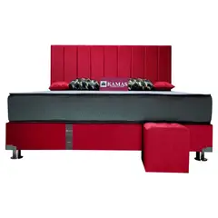 KAMAS - DORMITORIO KING SARKI + CABECERA AÉREA LINEAL 1 - ROJO