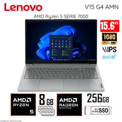 LENOVO - Laptop Lenovo V15 G4 AMN 82YU00X6LM AMD Ryzen 5 7520U 8GB LPDDR5 RAM 256GB SSD 15.6" FHD