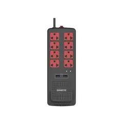 GAMBYTE - ESTABILIZADOR 8 TOMAS 2 USB 1200VA