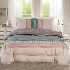 CASATEX - EDREDÓN CASATEX TELA CON TELA CON DISEÑO 2 PLZ