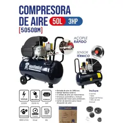 MAKUTE - COMPRESORA DE AIRE DE 50 LITROS / 3HP