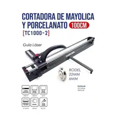 MAKUTE - CORTADORA DE MAYOLICA Y PORCELANATO DE 100 cm