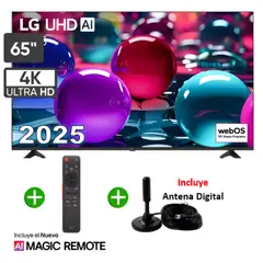 LG - Televisor Smart TV Led Uhd 65" 4K Thinq AI 65UA7300PSB 2025 + Antena Digital + Magic Remote