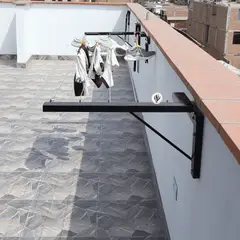 GENERICO - Tendedero Pared Plegable Imahi 3m Reforzado 5 Líneas X 3m