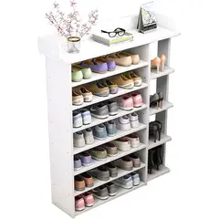 MUEBLES CRISOSTOMO - Zapatera de Melamina Moderno Blanco 75cm