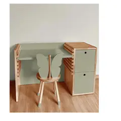 TU MESITA - Escritorio Infantil Buzzer Altura regulable Verde Agave