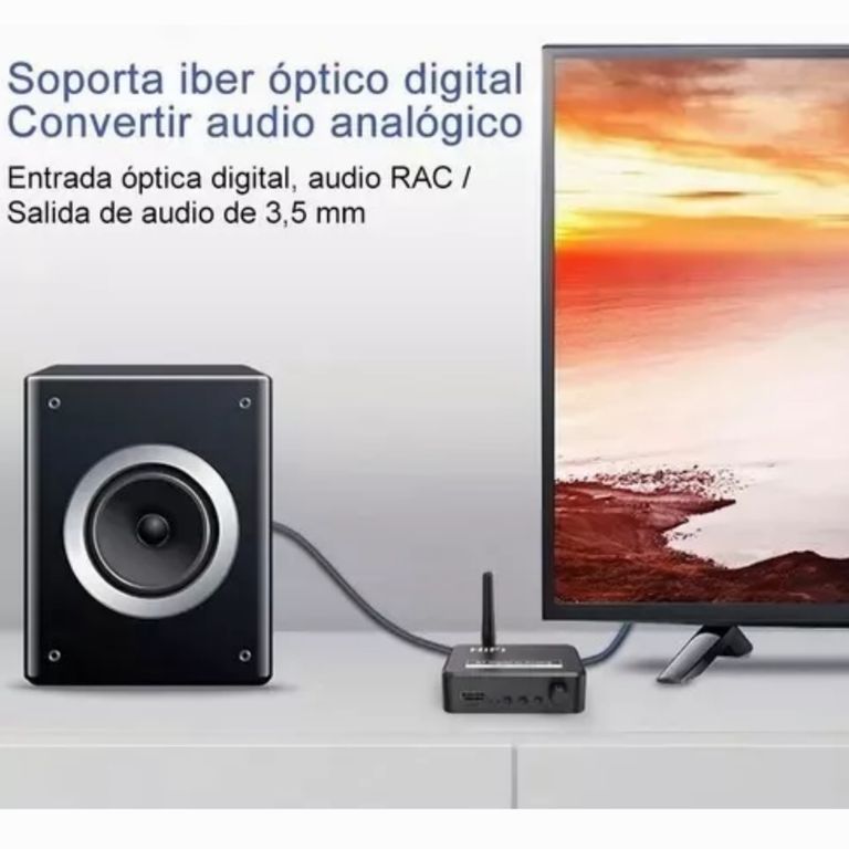 Receptor de Audio Bluetooth 5.1 Hifi Optico Rca Usb Auxiliar