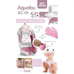 CAM - BAÑERA AQUABU 48 LITROS ROSADO ACCESORIOS