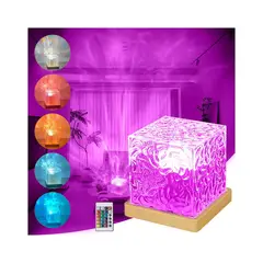 GENERICO - Lámpara Decoración Cubo Aurora Boreal 16 Colores con control